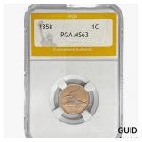 1858 Indian Head Cent PGA MS63