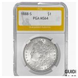 1888-S Morgan Silver Dollar PGA MS64