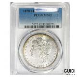 1878 8TF Morgan Silver Dollar PCGS MS62