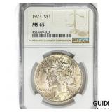 1923 Silver Peace Dollar NGC MS65