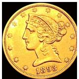 1893-CC $5 Gold Half Eagle