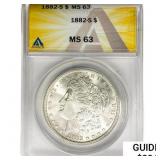 1882-S Morgan Silver Dollar ANACS MS63