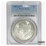 1891-CC Morgan Silver Dollar PCGS MS63