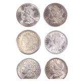1881-1921 UNC Morgan Dollar Set [6 Coins]