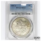 1891-S Morgan Silver Dollar PCGS MS62