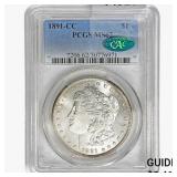 1891-CC CAC Morgan Silver Dollar PCGS MS62
