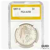 1897-O Morgan Silver Dollar PGA AU58