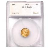 1885 Rare Gold Dollar SEGS MS65 Details *