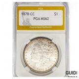 1878-CC Morgan Silver Dollar PGA MS62