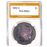 1892-S Morgan Silver Dollar PGA MS62+