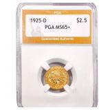 1925-D $2.50 Gold Quarter Eagle PGA MS65+