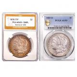 1878 7TF & 1889-O [2] Morgan Silver Dollar