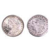 1886, 1888 Morgan Silver Dollars [2 Coins]
