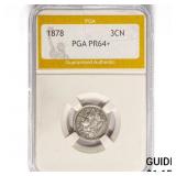 1878 Nickel Three Cent PGA PR64+