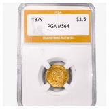 1879 $2.50 Gold Quarter Eagle PGA MS64