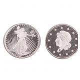 - US George T Morgan 1oz Silver Sounds [2 Coins]