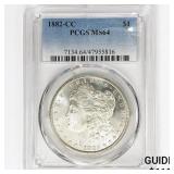 1882-CC Morgan Silver Dollar PCGS MS64