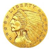 1915 $2.50 Gold Quarter Eagle CLOSELY