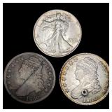 [3] 1830-1935 Varied US Silver Hald Dollars