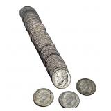 1946-1964 Roosevelt Dime Roll [50 Coins]