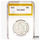 1832 Capped Bust Half Dollar PGA MS60