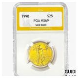 1990 $25 1/2oz. American Gold Eagle PGA MS69