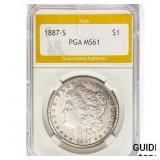 1887-S Morgan Silver Dollar PGA MS61