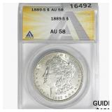 1889-S Morgan Silver Dollar ANACS AU58