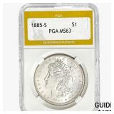 1885-S Morgan Silver Dollar PGA MS63