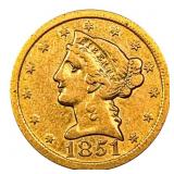 1851-O $5 Gold Half Eagle
