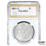 1883-CC Morgan Silver Dollar PGA MS64