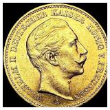 1898A .25oz. Gold Prussia 20 Mark