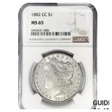1882-CC Morgan Silver Dollar NGC MS65