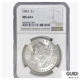 1883 Morgan Silver Dollar NGC MS64+