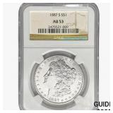 1887-S Morgan Silver Dollar NGC AU53