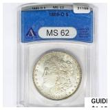 1889-O Morgan Silver Dollar ANACS MS62