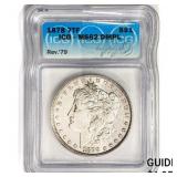 1878 7TF Morgan Silver Dollar ICG MS62 DMPL REV