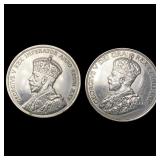 1935-1936 Canada Silver Dollars [2 Coins] HIGH