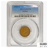 1909-S Indian Head Cent PCGS VF25