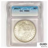 1902-O Morgan Silver Dollar ICG MS65