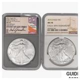 [2] American 1oz Silver Eagles NGC MS70 [2016,