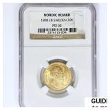 1898 EB 20 Kronor .26oz Sweden Gold NGC MS66