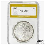 1898 Morgan Silver Dollar PGA MS67