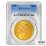 1891-S $20 Gold Double Eagle PCGS MS61