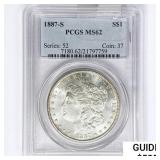 1887-S Morgan Silver Dollar PCGS MS62