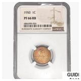 1950 Wheat Cent NGC PF66 RB