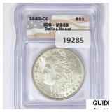 1882-CC Morgan Silver Dollar ICG MS65 Dallas