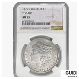 1879-S 7TF Rev 78 Morgan Silver Dollar NGC AU55