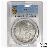 1887 Morgan Silver Dollar PCGS MS62