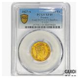 1827-A France 20 Francs .1867oz. Gold PCGS XF45